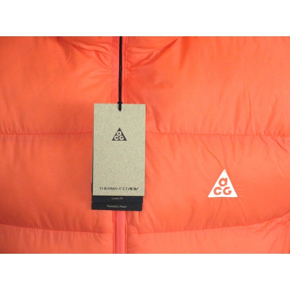 Nike Women's ACG Lunar Lake Therma-FIT ADV Hooded Jacket Wild Mango Size Small - Picture 3 of 11